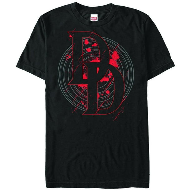 Marvel Daredevil Red Paint Splatter Chest Emblem Tank Top